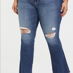 Torrid flip flop flare jeans sz 24